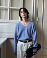 22S/S ランドリー Vネックニット(5 color) (6674911166582)