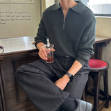 ハッチハーフジップアップカラーニットウェア