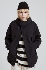 RIPSTOP 2WAY ZIP-UP JACKET [BLACK] (6613803499638)