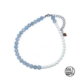 Aqua pearl necklace