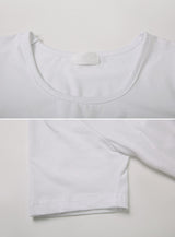 シンプルクロップ半袖Tシャツ