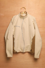 アシンメトリーウェーブジップジャケット / ASYMMETRIC WAVE ZIPPED JACKET-ECRU BROWN