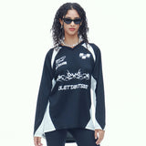 スポーツフットボールジャージTシャツ / SPORTS FOOTBALL JERSEY T SHIRT (BK)