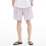 ワンタックワイドフィットショートパンツ/ONE TUCK WIDE FIT SHORT PANTS-LILAC