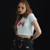 Cubic Ribbon Crop T-Shirt