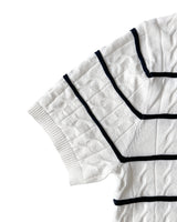 LMN cable Danjara cool short-sleeved knitwear (8 colors)