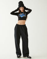 ドリームイズノーウェアクロップTシャツ/DREAM IS NOWHERE LS CROP T-SHIRT BLACK