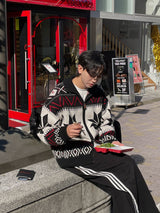 Urban Snow Flake Knit Zip Up (2color)