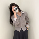 オールデイツイストVネックカーディガン / [Bellide made] All-Day Twist V-Neck Cardigan