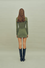 ポイントスリットミニスカート / HIDE Slit Skirt (4606068359286)