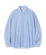 テリー コットン シャツ S104 / Terry Cotton shirt S104 Blue Melange