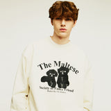 2マルチーズシルエットスウェットシャツ / Two maltese silhouette sweatshirts