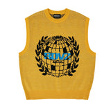 SECRET CLUB KNIT VEST - MUSTARD (6692511809654)