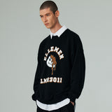 アーチプリンティングスウェット/ARCH PRINTING SWEAT SHIRT-BLACK