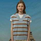 Stripe knit vest (6541953368182)