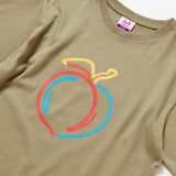 リラックスフィットピーチプリントTシャツ / RELAXED FIT PEACH PRINT T-SHIRT_OLIVE