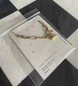ハートユニークボールドチェーン2WAYハンドメイドネックレス / hun Heart Unique Bold Chain Two Way Handmade Necklace