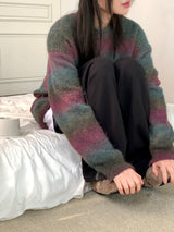 [UNISEX/ WOOL20] Tums gradient dangara mohair knit