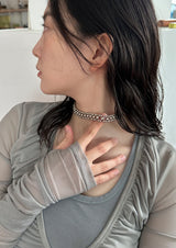 lace ball chain necklace