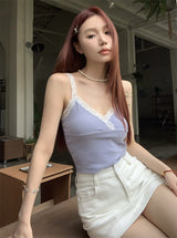 Reality V Lace Sleeveless Tee