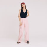 ツータックコットンワイドパンツ / TWOTUCK COTTON WIDE PANTS (PINK)