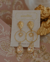 アフロダイティシリーズ - シャンパンピンクスターライトピアス / Aphrodite Series - Champagne Pink Starlight Piercing