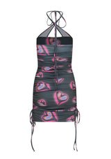 リキッドハートシャーリングドレス / LIQUIDY HEART SHIRRING DRESS