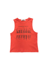 マイティースノースリーブTシャツ / My Teeth Sleeveless Tee ORANGE