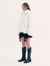 Popo fur jacket WHITE