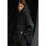 ロゴファスナー オーバーフィットシャーリング フードパーカー/DECF Logo Fastener Over fit Shearling Hoody_DECF (4431928852598)