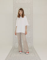 YELLOW TAP OVERSIZED T-SHIRT WHITE (6691421290614)