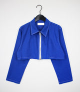 ステッチリネンクロップジャケット/Stitched Linen Crop Jacket (3color)