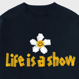 [UNISEX] Tape Flower Smile Sweatshirt