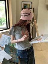 ピンクリボン半袖Tシャツ