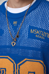 ハートブラックハートキュービックサージカルネックレス / HEART BLACK HEART CUBIC SURGICAL NECKLACE GOLD