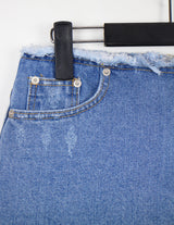 ローライズデッキーデニムスカート/Low-Rise Decky Denim Skirt