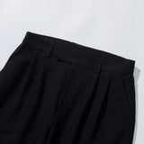 バックポイントツータックスラックス / BACK POINT TWO TUCK SLACKS - BLACK
