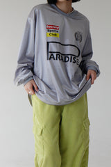 グローシースポーティジャージスウェットシャツ/Glossy Sporty Jersey Sweatshirt (2color)