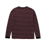 Multi stripe long sleeve T - Red/black/white (4622115078262)