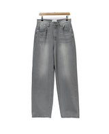 ソフトグレーワイドデニムパンツ/Soft Gray Wide Denim