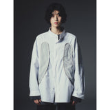 レクシオンカーブドジップオーバーシャツ / REXION CURVED ZIP-OVER SHIRT_WH
