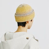 ウールブレンドニットグラデーションビーニー / WOOL BLENDED KNIT GRADATION BEANIE YELLOW