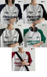 マパカラーラグランボキシー半袖Tシャツ / Mapa Color Raglan Boxy Short Sleeve Tee