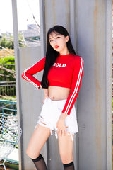 ライニングクロップTシャツ / TOP(5803) Lining Crop Tee