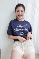 "Angel looks like u!" summer sweatshirts [navy]