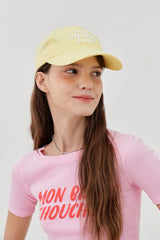 CAT HUMAN LOVE BALL CAP_YELLOW
