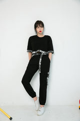 ウルトラバンドクロップTシャツ/TOP(8651) Ultra Band Crop Tee