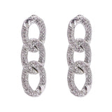 [BLACKLABELl]PONDEL cubic chain earring (6582451699830)