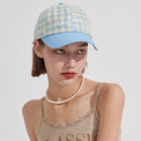 Classic check Ball-cap [Light blue] (6679671898230)