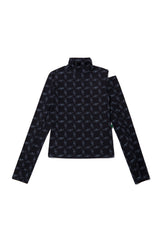 FLIP Pattern Turtleneck_Black (6684834201718)